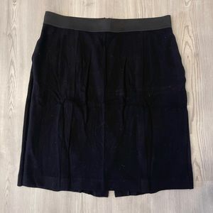Ann Taylor Loft Black Knit Skirt with Back Exposed Zip